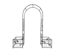 Metal Garden Arch Garden Arbor Trellis Climbing Plants Support Arch Outdoor Arch Wedding Arch Party Events Archway Black