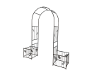 Metal Garden Arch Garden Arbor Trellis Climbing Plants Support Arch Outdoor Arch Wedding Arch Party Events Archway Black