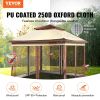 Patio Gazebo, 11 x 11 FT Pop up Gazebo for 8-10 Person, with Mosquito Netting, Metal Frame, and PU Coated 250D Oxford Cloth, Outdoor Canopy Shel