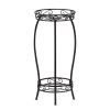 2-Tier Tall Plant Stand 26.57IN in Height Rustproof Iron Plant Rack Holder For Indoor Outdoor Heavy Duty Flower Pot Display Shelf For Corner Garden Pa