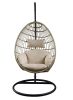 Patio Swing Chair with Stand, Fabric & Wicker (1Set/3Ctn) 45082