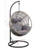 Patio Swing Chair with Stand, Fabric & Rope (1Set/3Ctn) 45088