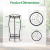 2-Tier Tall Plant Stand 26.57IN in Height Rustproof Iron Plant Rack Holder For Indoor Outdoor Heavy Duty Flower Pot Display Shelf For Corner Garden Pa