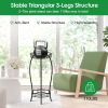 2-Tier Tall Plant Stand 26.57IN in Height Rustproof Iron Plant Rack Holder For Indoor Outdoor Heavy Duty Flower Pot Display Shelf For Corner Garden Pa