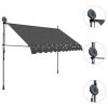 Manual Retractable Awning with LED 98.4" Anthracite