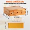 Bee Hive, 10-Frame Complete Beehive Kit, 100% Beeswax Natural Wood, Includes 1 Medium Box with 10 Wooden Frames and Waxed Foundations, for Begin