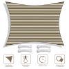 16'x12' Rectangle Sun Shade Sail/ Coffee+White