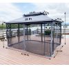 13x10 Outdoor Patio Gazebo Canopy Tent With Ventilated Double Roof And Mosquito net(Detachable Mesh Screen On All Sides),Suitable for Lawn, Garden, Ba