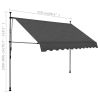 Manual Retractable Awning with LED 98.4" Anthracite