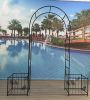 Metal Garden Arch Garden Arbor Trellis Climbing Plants Support Arch Outdoor Arch Wedding Arch Party Events Archway Black