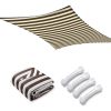 16'x12' Rectangle Sun Shade Sail/ Coffee+White