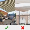 16'x12' Rectangle Sun Shade Sail/ Coffee+White