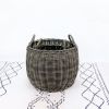 2-Pack Stackable Hand Woven Wicker Storage with Handles