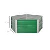 40'' x 16'' Hexagon Metal Raised Garden Bed, Elevated Large Corrugated Galvanized Steel Planter Box w/ Install Gloves for Backyard, Patio to Grow Vege