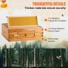 Bee Hive, 10-Frame Complete Beehive Kit, 100% Beeswax Natural Wood, Includes 1 Medium Box with 10 Wooden Frames and Waxed Foundations, for Begin