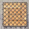 6 puzzle slats per tile brown Acacia Interlocking Wooden Deck tile (Set of 10 Tiles)