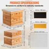 Beehive Box Kit Bee Honey Hive 20 Frames 1 Deep 1 Medium Natural Fir Wood