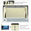 2-3 People Outdoor Swing Bed,Adjustable Curtains,Suitable For Balconies, Gardens And Other Places
