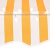 Manual Retractable Awning with LED 118.1" White and Orange