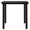 5 Piece Patio Dining Set Gray and Black