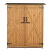 Fir Wood Shed Garden Storage Shed Wood Color & Green