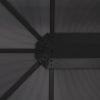 Gazebo with Curtain Aluminum 13.1'x9.8'x8.5' Black