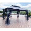 13x10 Outdoor Patio Gazebo Canopy Tent With Ventilated Double Roof And Mosquito net(Detachable Mesh Screen On All Sides),Suitable for Lawn, Garden, Ba