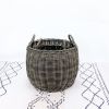 2-Pack Stackable Hand Woven Wicker Storage with Handles
