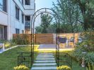 Metal Garden Arch Garden Arbor Trellis Climbing Plants Support Arch Outdoor Arch Wedding Arch Party Events Archway Black