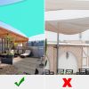 16'x12' Rectangle Sun Shade Sail/ Pearl Aqua