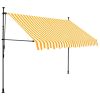 Manual Retractable Awning with LED 118.1" White and Orange