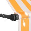 Manual Retractable Awning with LED 118.1" White and Orange
