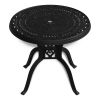 5-Piece Set Of Cast Aluminum Patio Furniture With Black Frame and Seat Cushions In Random Colors