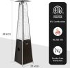 LEGACY HEATING Delta X5 Pyramid Patio Heater, 40,000BTU Outdoor Patio Heater, Quartz Glass Tube Propane Heaters for Patio with Wheels, Triple Protecti
