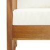 3 Piece Patio Lounge Set with Cushions Solid Acacia Wood