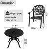 5-Piece Set Of Cast Aluminum Patio Furniture With Black Frame and Seat Cushions In Random Colors