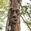 Resin Old Man Tree Hugger Bark Ghost Face Decoration Funny Tree Face